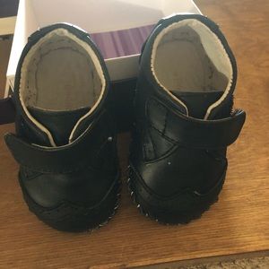Infant black leather dress shoes. Perfect for Christmas!